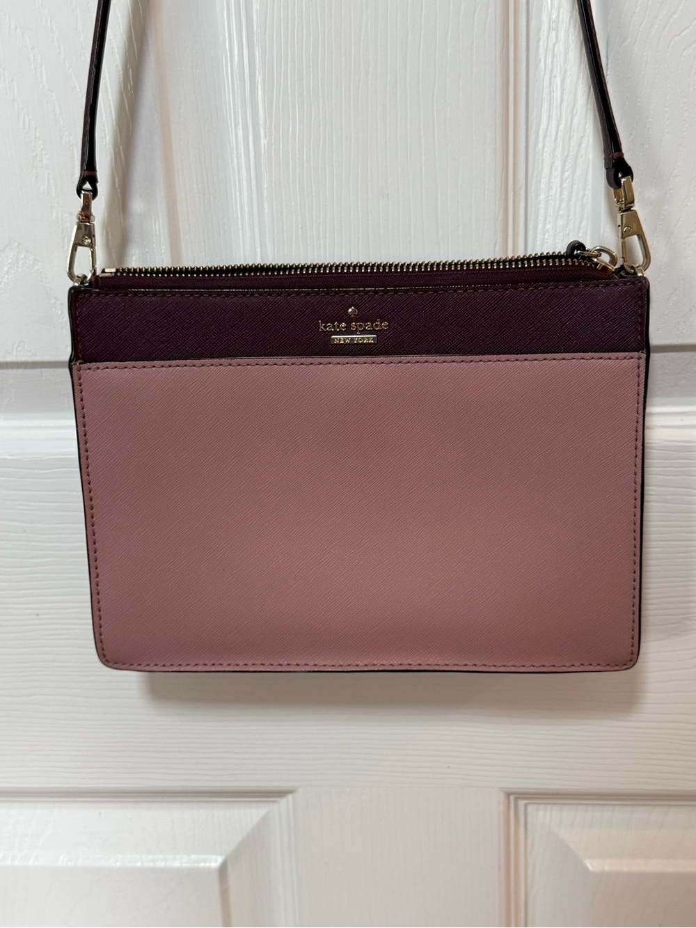 kate spade Two-Tone Plumb and Dusty Rose Crossbody Bag